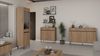Selsey 'Osaka' Sideboard 3-türig mit drei Schubladen, Eichenholzoptik 'Evo'ke, ca. 100 x 149 x 40 cm Bild 2