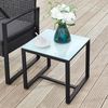 Songmics Balkon Gartenmöbel-Set, PE-Polyrattan schwarz-grau Bild 5