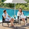 Songmics Balkon Gartenmöbel-Set, PE-Polyrattan schwarz-grau Bild 3