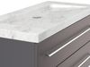 Badmöbel Marmor Carrara White Damo 100 cm ohne Hahnloch SoftClose anthrazit : Carrara anthrazit Bild 5
