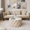 Lookway Couchtisch CHESTERFIELD 70 cm runder gepolsterter couchtisch Bild 5