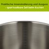 Level One Topf Kochtopf 24 cm Induktion, Edelstahl unbeschichtet | 13,5 cm hoher Rand, 5 Liter Volumen | spülmaschinengeeignet, für alle herdarten geeignet Bild 4