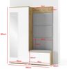 Garderoben-Set Aura Version 1: Kleiderschrank mit Polsterpaneelen, Schuhschrank Flur und Eingangsbereich (weiß/Artisan-Eiche /Trinity 14), 185 x 40 x 140 cm Bild 3