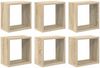 vidaXL Würfelregale 6 Stk. Sonoma-Eiche 26x15x26 cm 807036 Bild 2