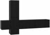 vidaXL TV-Schrankset 5 pcs Schwarz Eichen-Optik Holzwerkstoff 3393481 Bild 2
