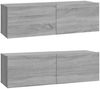 vidaXL 3-tlg. TV-Schrank-Set Grau Sonoma Holzwerkstoff 3114484 Bild 4