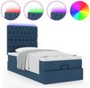 vidaXL Ottomane Bett mit Matratze & LEDs Blau 90x200 cm Stoff 3314064 Bild 5
