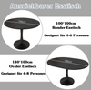Esstisch 100/140x100x75 cm, ausziehbar, oval – MDF-Tisch in Schwarz Bild 3