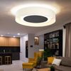 LED Deckenleuchte, Textil, Metall, weiß, beige, D 60 cm Bild 2