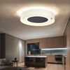 LED Deckenleuchte, Textil, Metall, weiß, beige, D 60 cm Bild 5