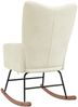 vidaXL Schaukelstuhl Samt Creme 328148 Bild 5
