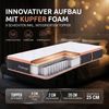 Arensberger Kupfermatratze mit Federkern & Kupferschaum + integrierter Topper | 120x200 cm Höhe 25cm | Härtegrad H3/ H4 | Taschenfederkern Matratze | Rollmatratze | ergonomisch Bild 5