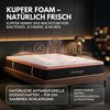 Arensberger Kupfermatratze mit Federkern & Kupferschaum + integrierter Topper | 120x200 cm Höhe 25cm | Härtegrad H3/ H4 | Taschenfederkern Matratze | Rollmatratze | ergonomisch Bild 2