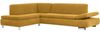Ecksofa mit Ottomane links Kaye Bezug Veloursstoff Metallfuß verchromt / mais 23113 Bild 2