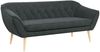 Sofa, Skandinavischer Stil, Holzbeine - PIRS - 3 Sitzer - Dunkelgrau - Stoff Bild 2