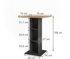 Bartisch Repose Goldkraft Eiche/Anthrazit 75 x 75 cm Vicco Bild 2