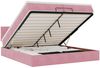 vidaXL Ottoman-Bett mit Matratzen & LEDs Rosa 200x200 cm Samt 3312577 Bild 2