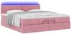 vidaXL Ottoman-Bett mit Matratzen & LEDs Rosa 200x200 cm Samt 3312577 Bild 3