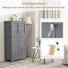 KOMFOTTEU Hochschrank Küchenschrank mit 4 Ebenen & Glastüren, 60 x 30 x 109cm Bild 4