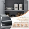 KOMFOTTEU Hochschrank Küchenschrank mit 4 Ebenen & Glastüren, 60 x 30 x 109cm Bild 3