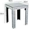 Beistelltisch GLITTY mit Spiegelglas und Glitzereffekt, Höhe 50cm Bild 3