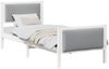 vidaXL Bettrahmen mit Kopfteil Hellgrau 80 x 200 cm Stoff 878363 Bild 2