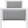 vidaXL Bettrahmen mit Kopfteil Hellgrau 80 x 200 cm Stoff 878363 Bild 5