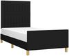 vidaXL Polsterbett mit Kopfteil Stoff Schwarz 90x200 cm Bild 3