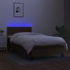vidaXL Boxspringbett mit Matratze & LED Dunkelbraun 100x200 cm Stoff 3133296 Bild 4