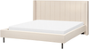 Bett mit Lattenrost VILLETTE 180 x 200 cm Bouclé Beige Bild 4
