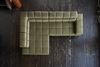 KAWOLA Sofa NELSON Ecksofa Leder olivgrün Recamiere links 72 x 216 x 321 cm Bild 5