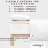 Schlafgut 'PURE TOPPER' Spannbettlaken, für Topper bis 10 cm Höhe, Red Light, S 90x190 cm - 100x220 cm, 100% Bio-Baumwolle Bild 3