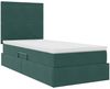 vidaXL Aufbewahrungsbett mit Matratze Dunkelgrün 90 x 190 cm Samt 3371940 Bild 5