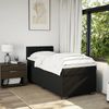vidaXL Boxspringbett mit Matratze Schwarz 100x200 cm Stoff 3288108 Bild 4