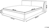 Wasserbett Leder gold 180x200 cm PARIS Bild 2
