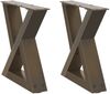 vidaXL Couchtischbeine 2 Stk. Naturstahl 30x(30-31,3) cm Stahl 4012679 Bild 2