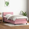 vidaXL Boxspringbett mit Matratze & LED Rosa 90x210 cm Samt 3317156 Bild 4