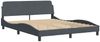 Doppelbett, Bettgestell Modernen ohne Matratze Dunkelgrau 160x200 cm Samt d2250e Bild 4