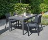 Dmora Gartentisch Salmon, Picknickbasis, Garten-Esstisch, Mehrzweck-Außenbank, 160x90 h74 cm, Anthrazit Bild 2