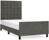 vidaXL Bettgestell mit Kopfteil Samt Dunkelgrau 80x200 cm Bild 2