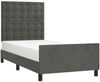 vidaXL Bettgestell mit Kopfteil Samt Dunkelgrau 80x200 cm Bild 3