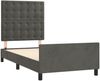 vidaXL Bettgestell mit Kopfteil Samt Dunkelgrau 80x200 cm Bild 4