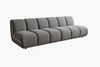 KAWOLA Modulsofa LAYLA 3-Sitzer 3 Module Velvet taupe 74 x 99 x 274 cm Bild 3