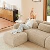 Modulares 3-Sitzer Sofa in 3 Paketen, 291×104×73 cm – hellkhaki, rahmenlos, mit Premium-Plüschstoff und rutschfester Basis Bild 4