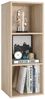 Homfa Bücherregal, Standregal mit 3 Fächern, Würfelregal, Regal eiche, 30x30x80cm Bild 4