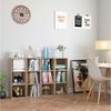 Homfa Bücherregal, Standregal mit 3 Fächern, Würfelregal, Regal eiche, 30x30x80cm Bild 3