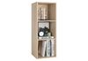 Homfa Bücherregal, Standregal mit 3 Fächern, Würfelregal, Regal eiche, 30x30x80cm Bild 5