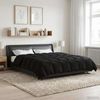 vidaXL Ganzjahresbettdecke Gepolstert Schwarz 220 x 260 cm Mikrofaser 42026023 Bild 4