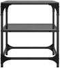 vidaXL Couchtische mit Glasplatten 2 Stk. Schwarz 40x40x45 cm Stahl 846005 Bild 5