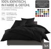 Bettwaesche-mit-Stil Mako-Satin Spannbettlaken schwarz 140x200cm Höhe 21-30cm Bild 2